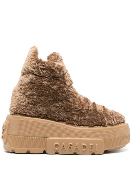  Casadei Nexus Fleece-texture Sneakers - Neutrals 
