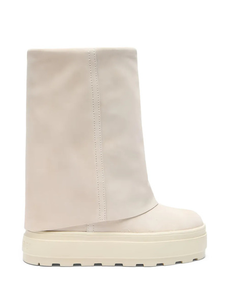  Casadei Platform Leather Boots - Neutrals 