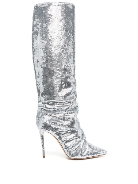  Casadei Sequinned Boots - Grey 