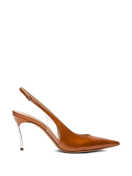  Casadei Superblade Slingback Pumps - Brown 
