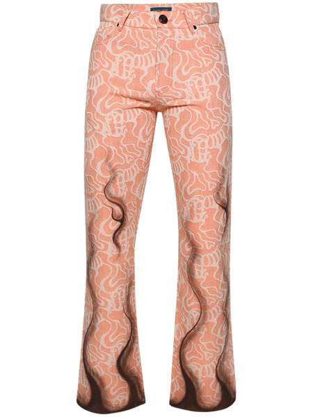  Casella Meyer Flames Jacquard Trousers - Orange 