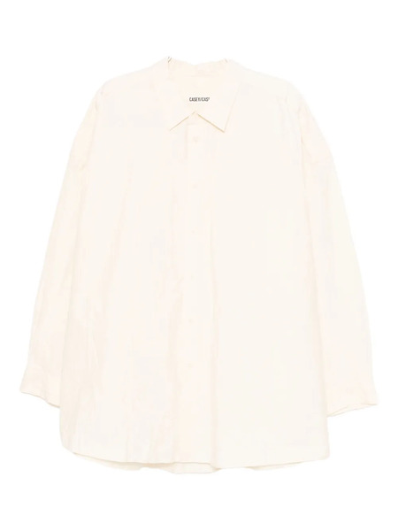  Casey Casey Crease-effect Shirt - Neutrals 