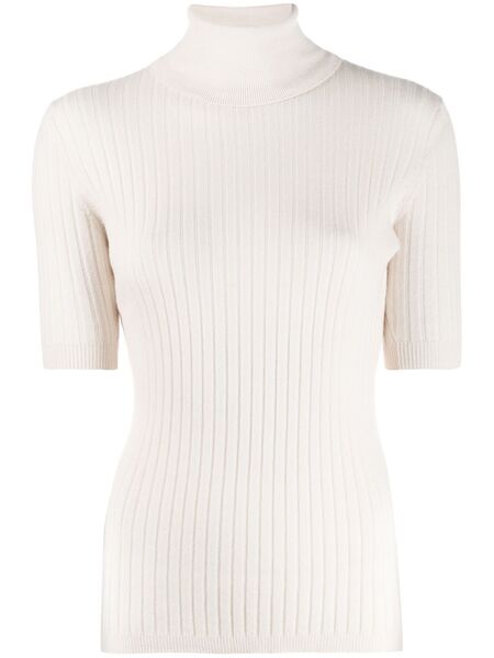  Cashmere In Love Roll-neck Pullover Top - Neutrals 