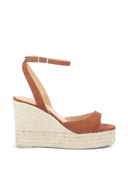  Castañer Brook Suede Wedge Espadrilles - Orange 