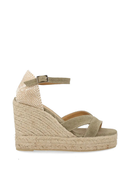  Castañer Bruna Ankle-strap Wedge Espadrilles - Green 