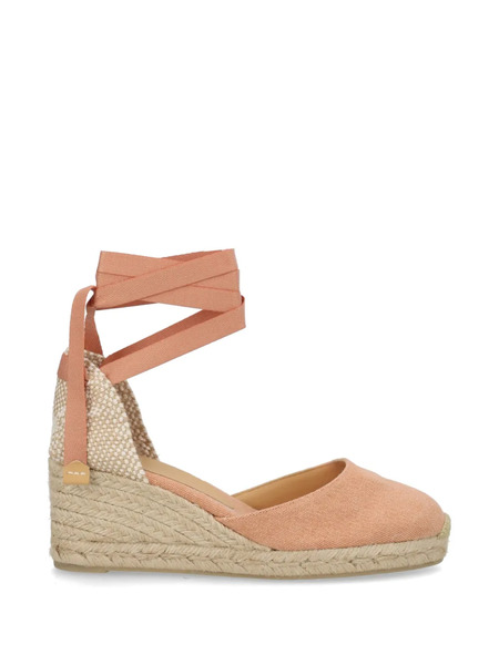  Castañer Carina Tie-fastening Wedge Espadrilles - Orange 