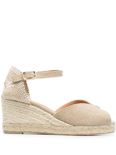  Castañer Carol Canvas Wedge Espadrilles - Neutrals 