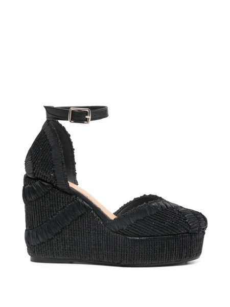  Castañer Charmie Ankle-strap Platform Espadrilles - Black 