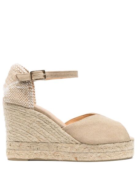  Castañer 110mm Bianca Wedge Espadrilles - Neutrals 