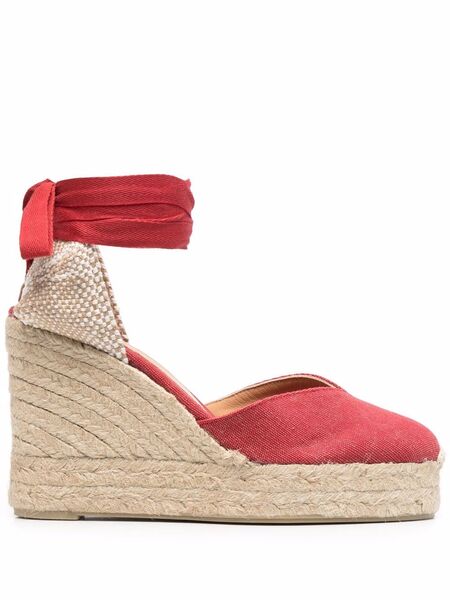  Castañer Tie-detail Platform Espadrilles - Red 