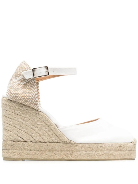  Castañer Woven Wedge-heel Espadrilles - White 