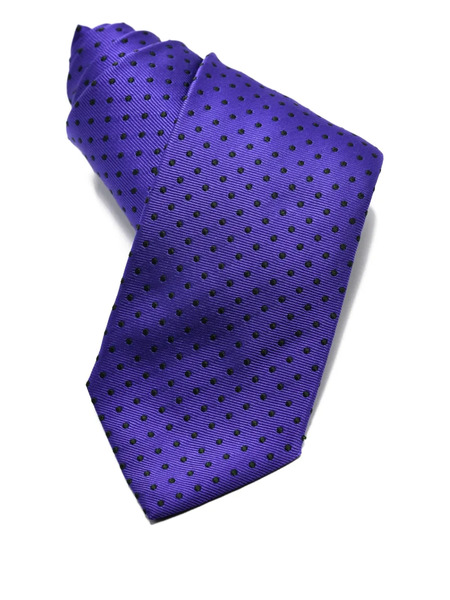  Castangia Polka-dot Silk Tie - Purple 