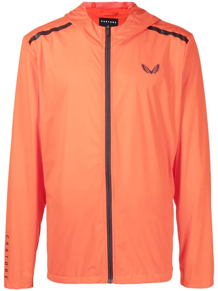  Castore Logo-print Hooded Jacket - Orange 