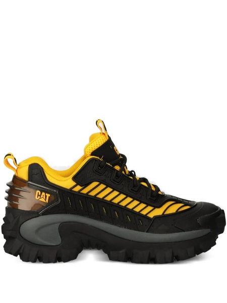  Caterpillar Pull-tab Panelled Lace-up Sneakers - Black 