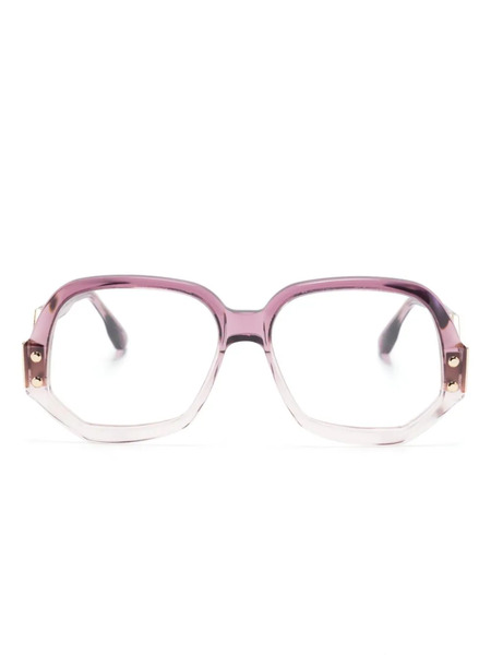  Cazal Geometric-frame Glasses - Pink 