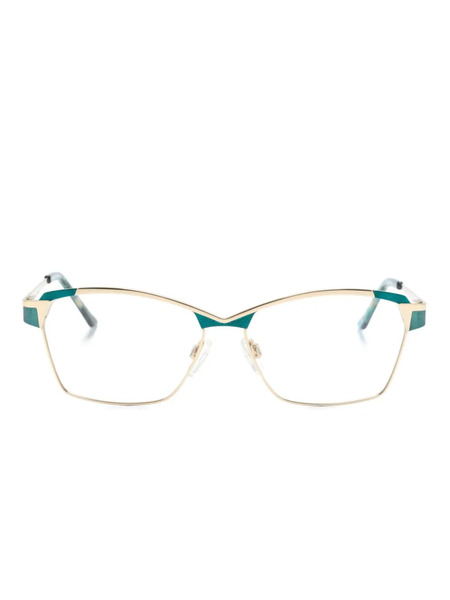  Cazal Rectangle-frame Glasses - Green 