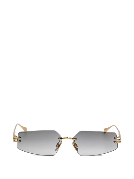 Cazal Rimless Rectangle-frame Sunglasses - Gold 