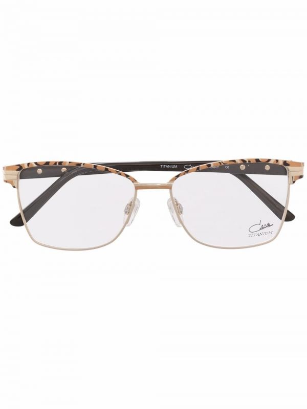  Cazal Square-frame Glasses - Gold 