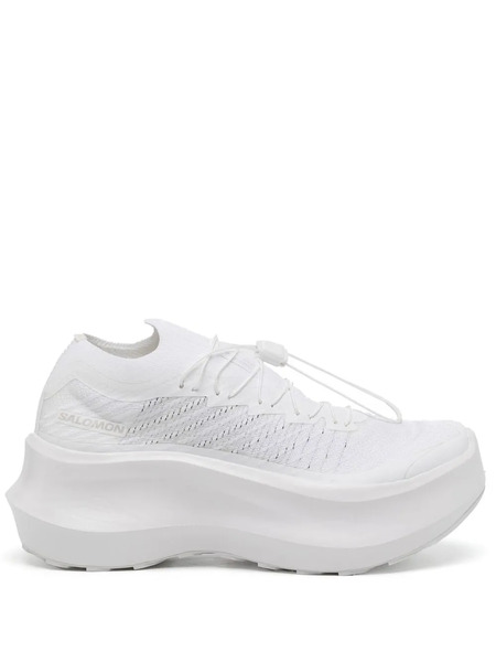  Cdg Drawstring-fastening Platform Sneakers - White 