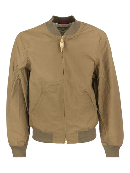  Ceccarelli Cotton Zip-front Bomber Jacket - Brown 