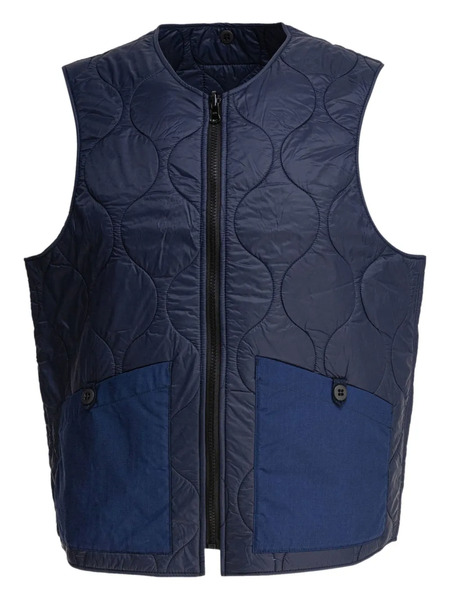  Ceccarelli Quilted Pocket Gilet - Blue 