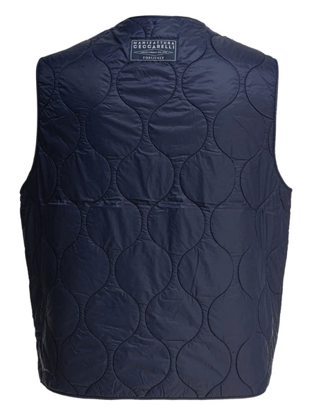  Ceccarelli Quilted Zip-front Gilet - Blue 