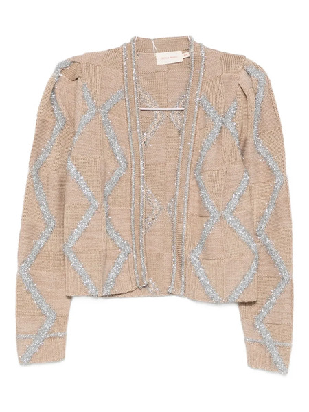  Cecilia Prado Diamond Pattern Cardigan - Neutrals 