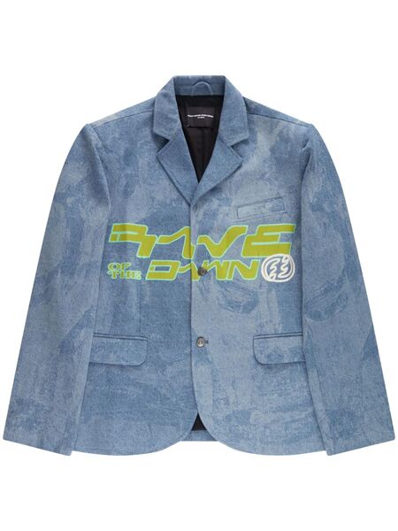  Ceec Laser-cut Denim Blazer - Blue 