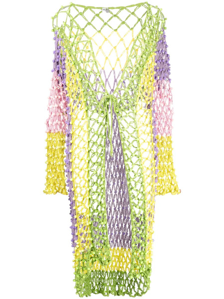  Celia B Rubino Open-knit Kaftan - Yellow 