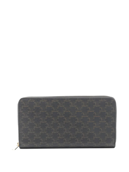  Celine Pre-owned 2010s Large Triomphe Zip Wallet - Black 