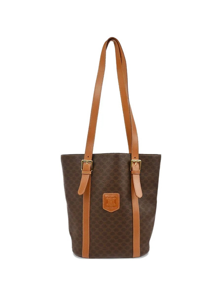  Celine Pre-owned 1990s Patterned Leather Shoulder Bag - Brown 