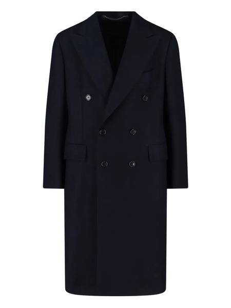  Cesare Attolini Double-breasted Coat - Blue 