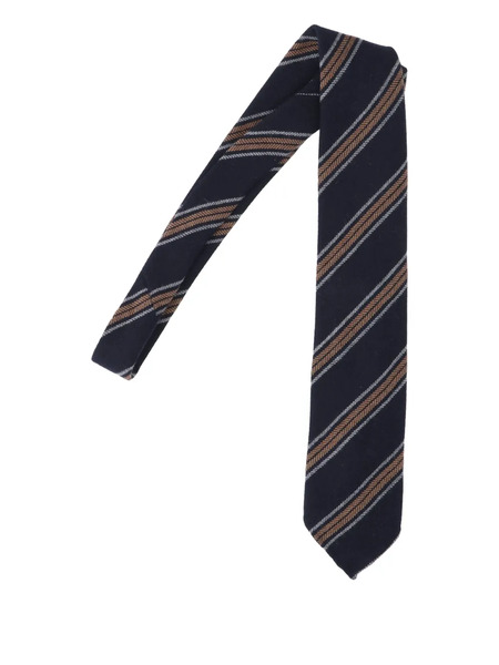  Cesare Attolini Striped Tie - Blue 