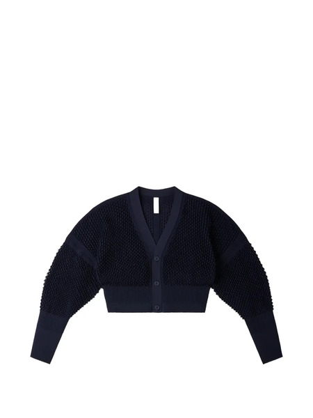  Cfcl Lattice Button Textured Cardigan - Blue 