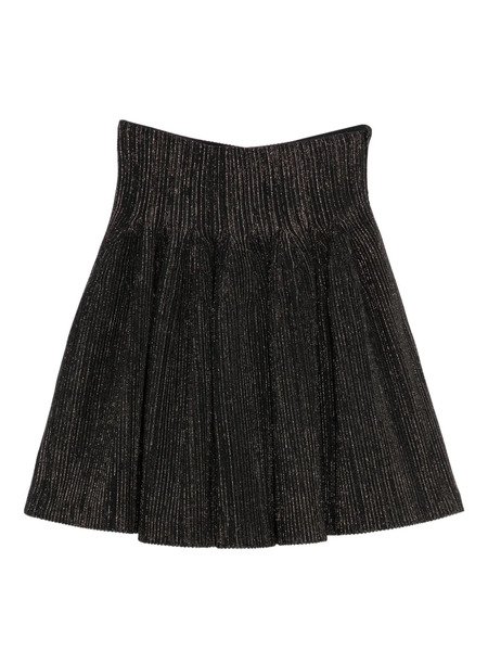  Cfcl Pleated Metallic-thread Skirt - Black 