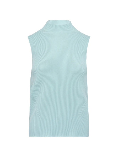  Cfcl Portrait Ribbed High Neck Top - Green 