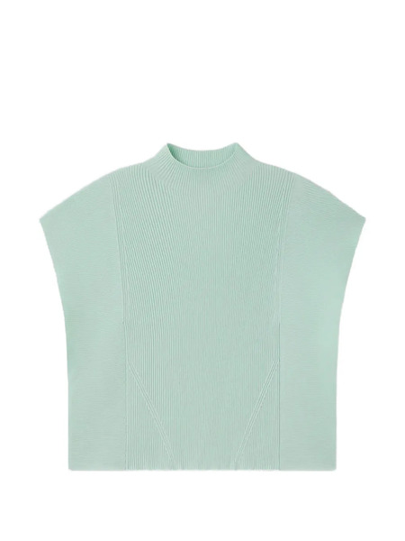  Cfcl Portrait Ribbed Mock-neck Top - Green 