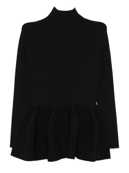  Cfcl Pottery Ribbed Peplum Top - Black 