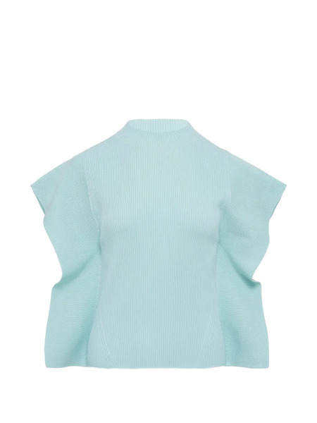  Cfcl Ribbed Funnel-neck Top - Blue 