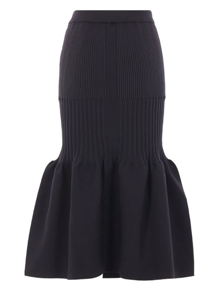  Cfcl Ribbed Peplum Skirt - Black 