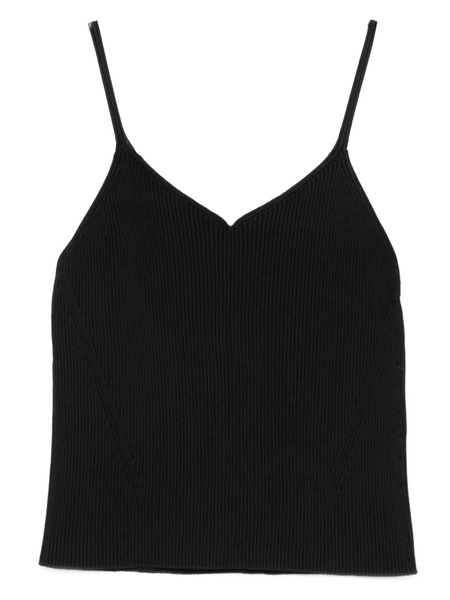  Cfcl Ribbed V-neck Top - Black 