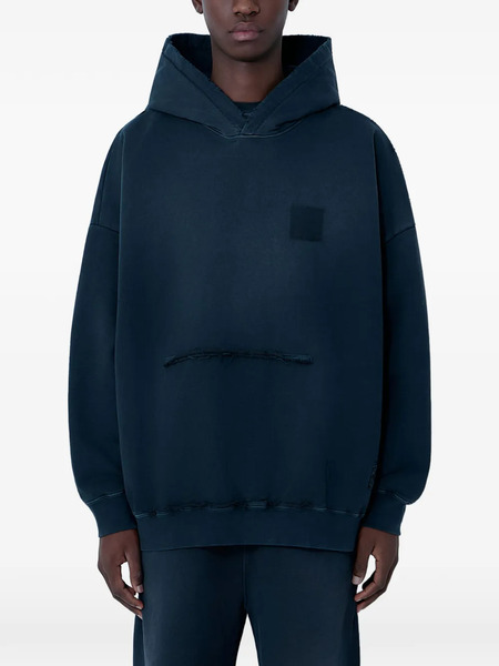  Champion Hooded Textured Sweatshirt - Blue 