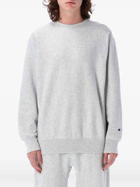  Champion Logo-patch Crew-neck Sweatshirt - Grey 