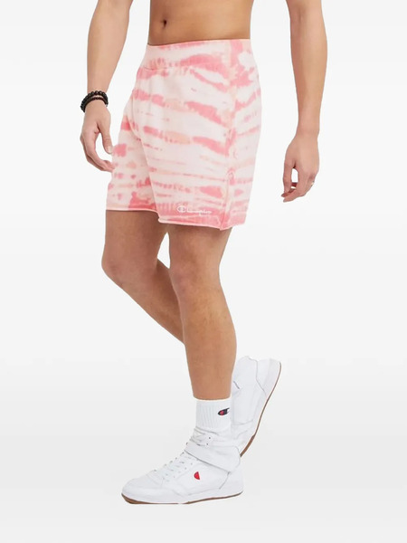 Champion Tie-dye Fleece Track Shorts - Pink 