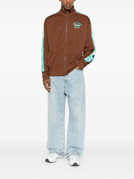  Champion Zip Striped Sweatshirt - Brown 