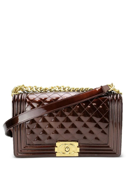  Chanel Pre-owned 2017 Large Boy Chanel Shoulder Bag - Brown 