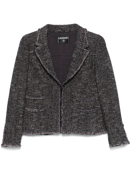  Chanel Pre-owned 2010s Tweed Jacket - Purple 