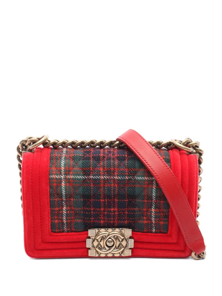 Chanel Pre-owned 2013-2014 Small Boy Chanel Shoulder Bag - Red 