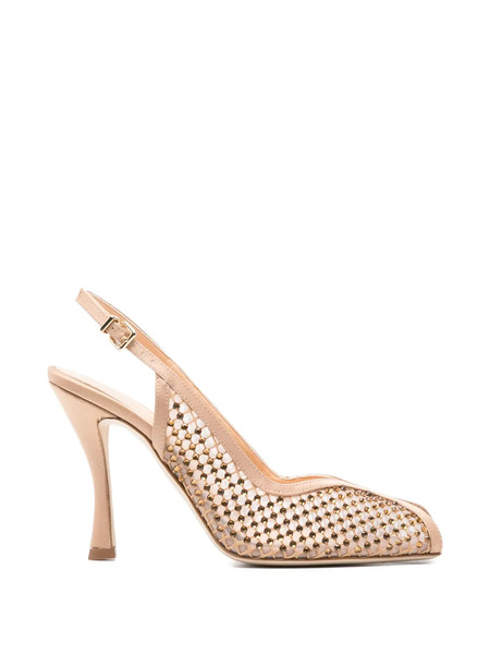  Chantal Perforated Slingback Sandals - Neutrals 
