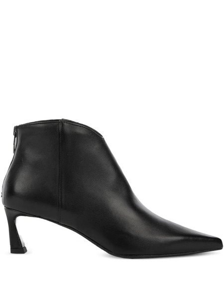  Chantal Pointed Toe Leather Boots - Black 